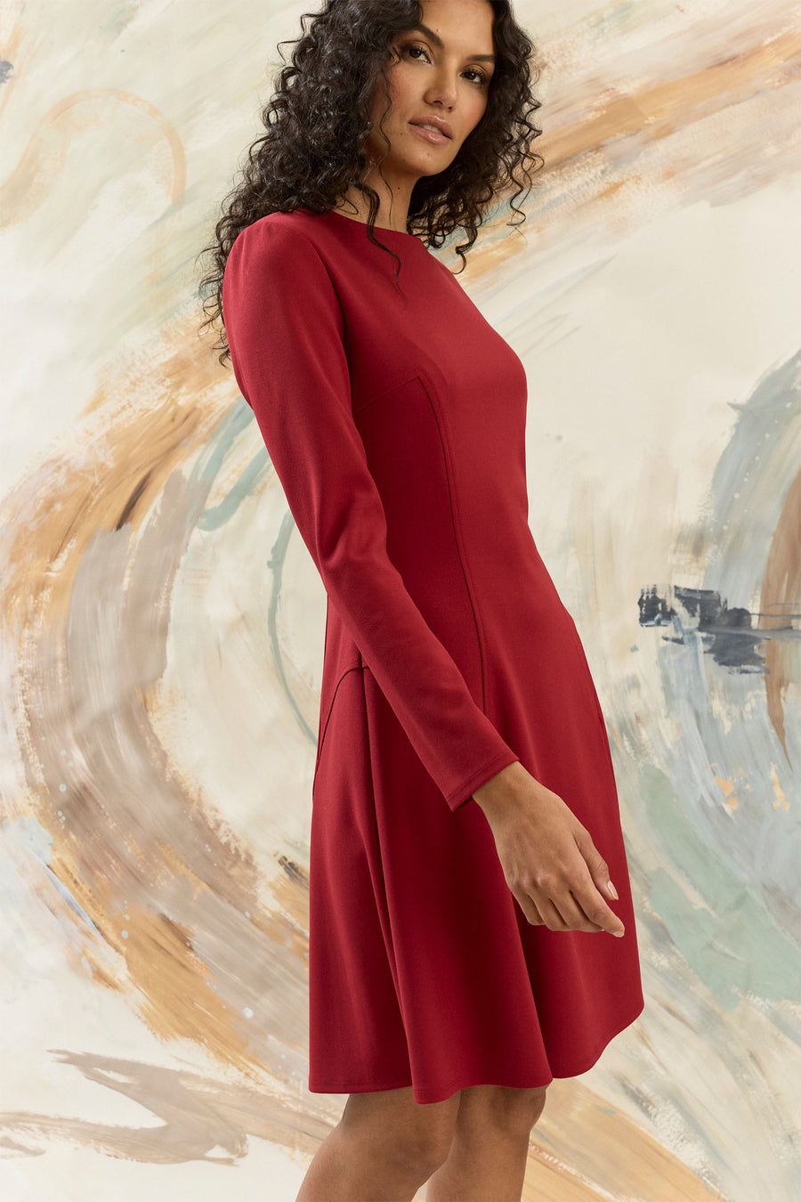 Brigid Classic Sheath Dress Long Sleeve Mini | Maggy London Brigid Classic Sheath Dress Long Sleeve Mini | Maggy London