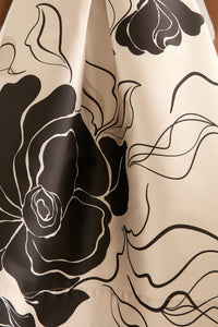 Gramercy Pleated High Low Skirt in Floral Eclipse