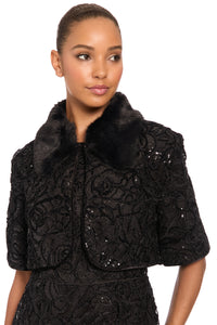 Clement Cropped Sequin Bolero Jacket