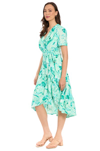 Danixa High Low Ruffle Dress in Enchanted Petals