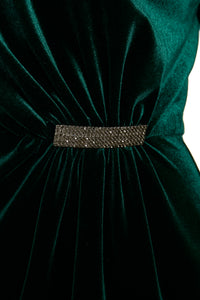 Kaylee Velvet Sheath Dress with Sparkle Trim