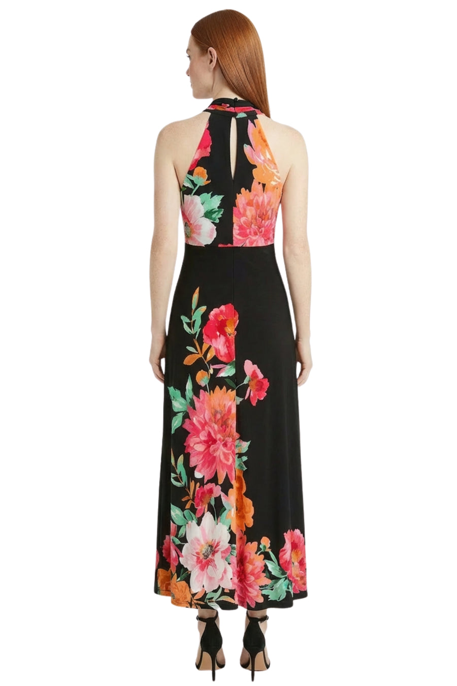 Zarina Halter V-Neck Maxi Dress