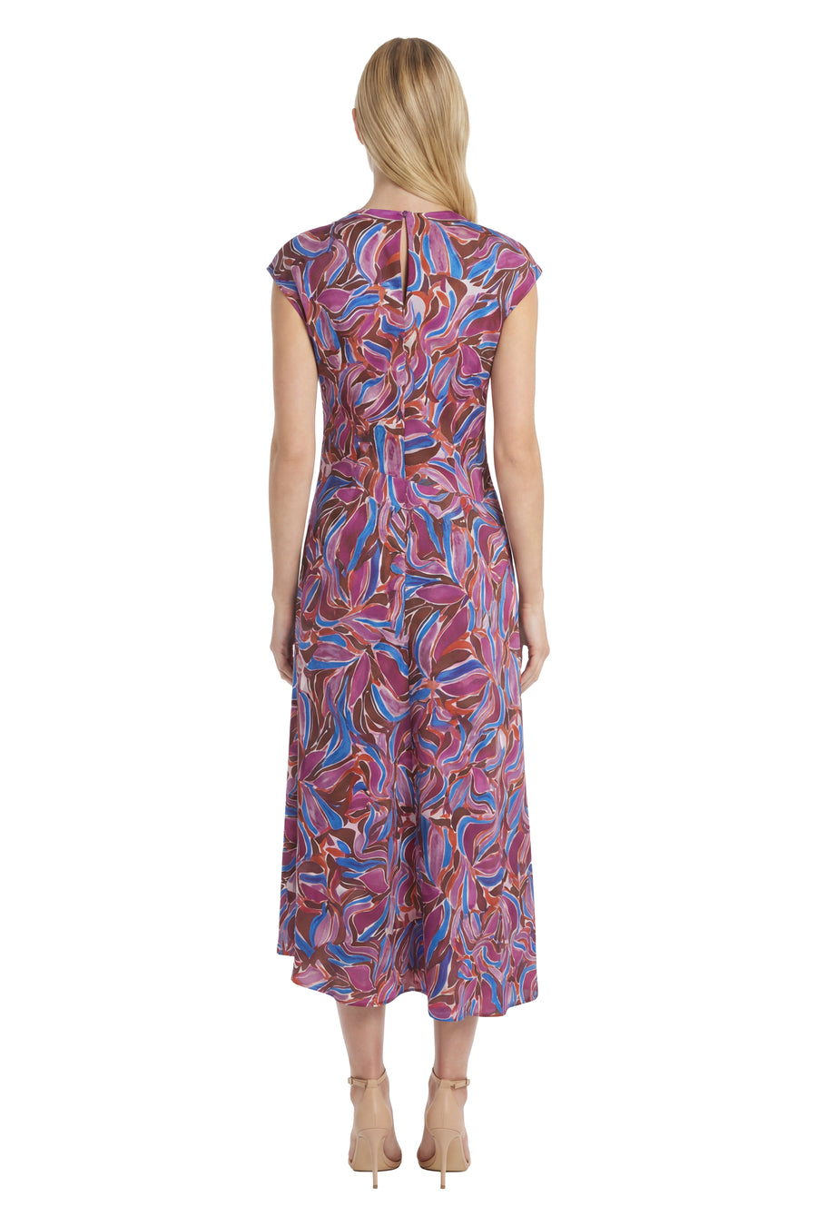Isla Cap Sleeve Asymmetrical Midi