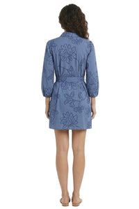 Dannie Cotton Bishop Sleeve Shirtdress