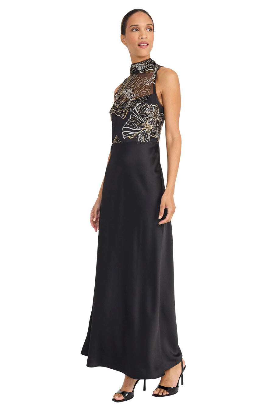 Georgianna High Neck Gown in Enchantment Mesh