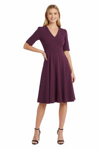 Seylor V-Neck Fit And Flare Midi