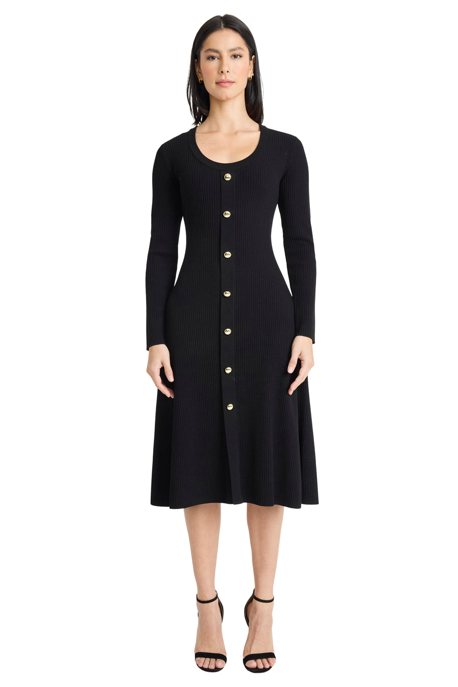 Amal Button Front Sweater Dress Amal Button Front Sweater Dress