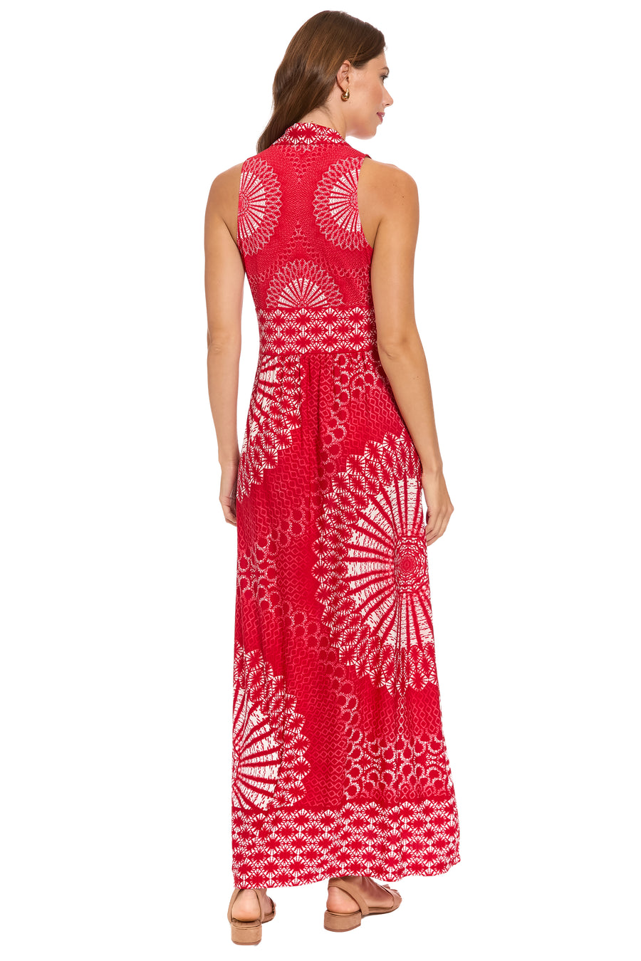 McKay V-Neck Halter Maxi in Boho Wheels