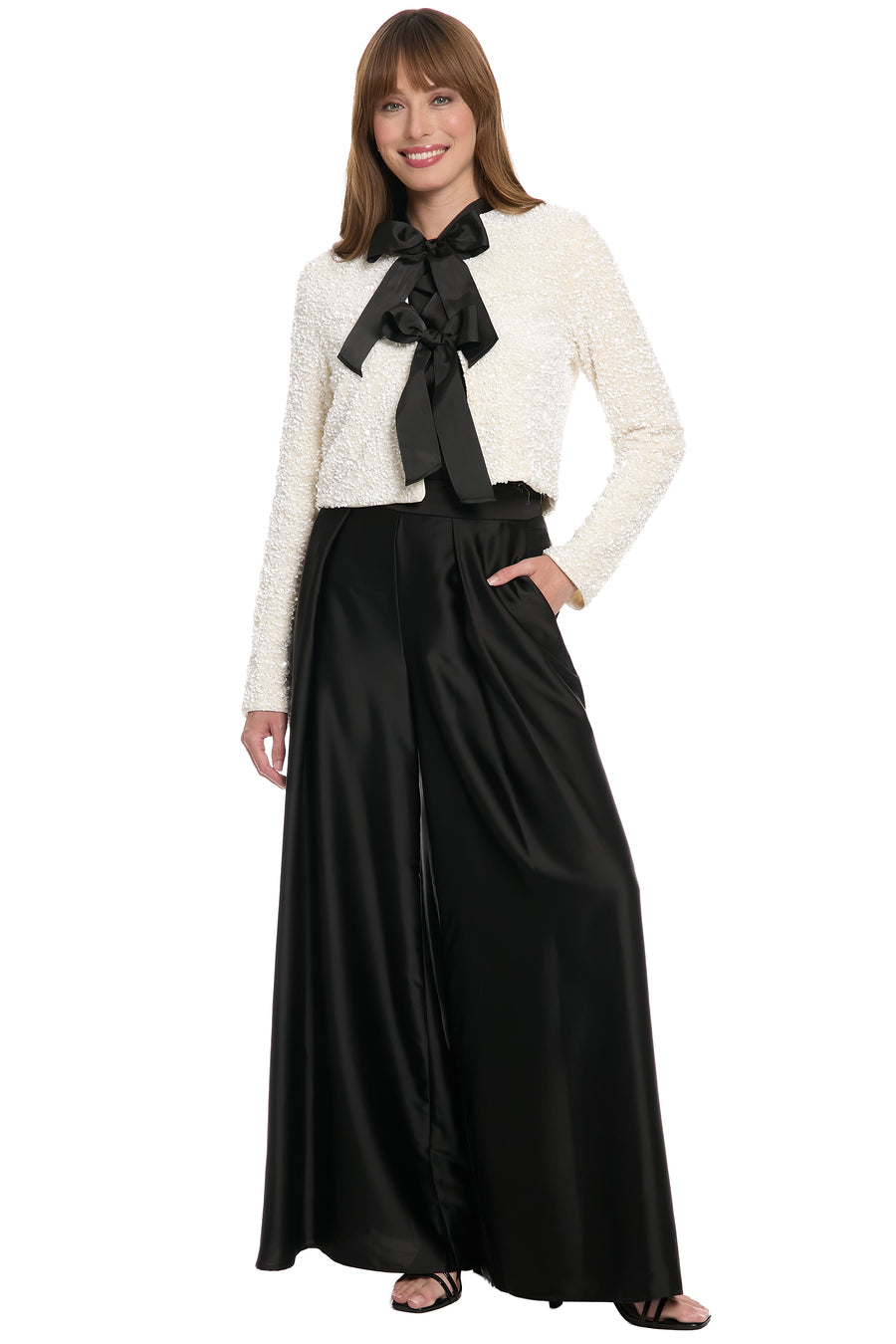 Kennedy Sequin Bow Cardigan