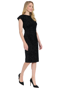 Levy Textured Metallic Velvet Dress