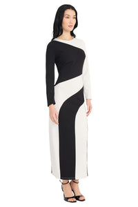 Juanita Long Sleeve Color Block Maxi - FINAL SALE