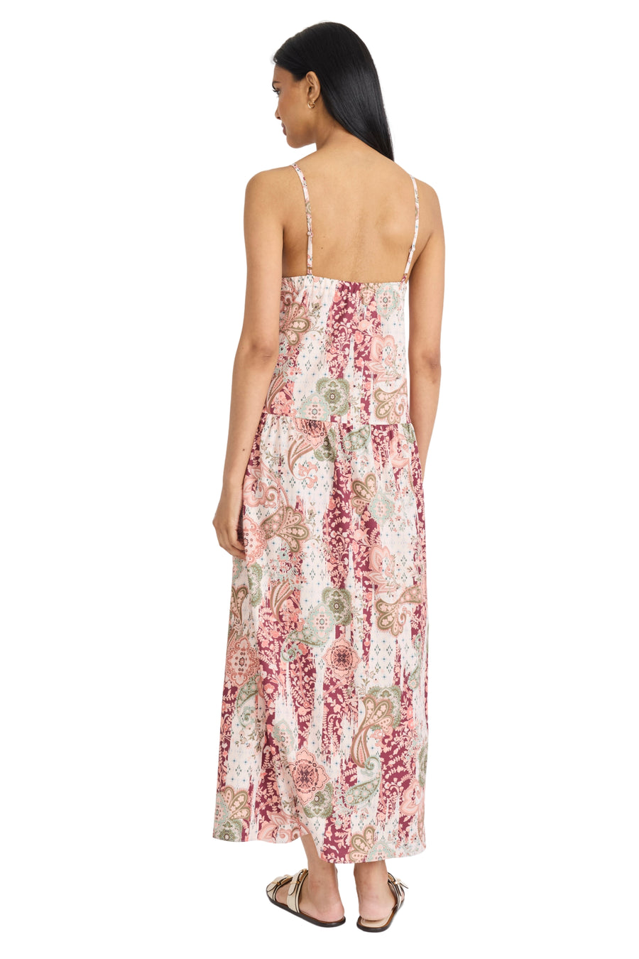 Julian Tiered Sleeveless Maxi in Crafted Patchwork