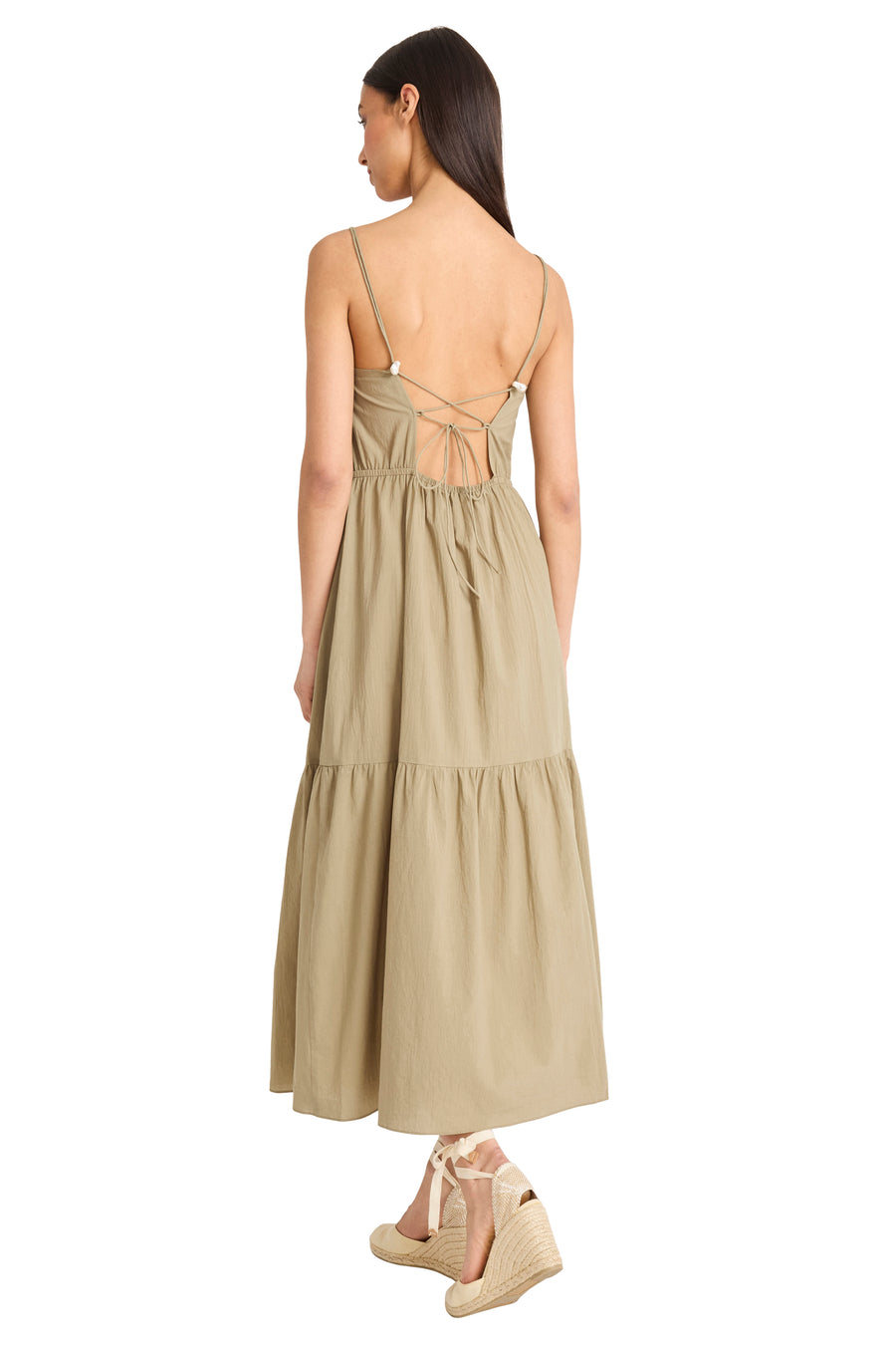 Brian Cotton Lace Back Midi