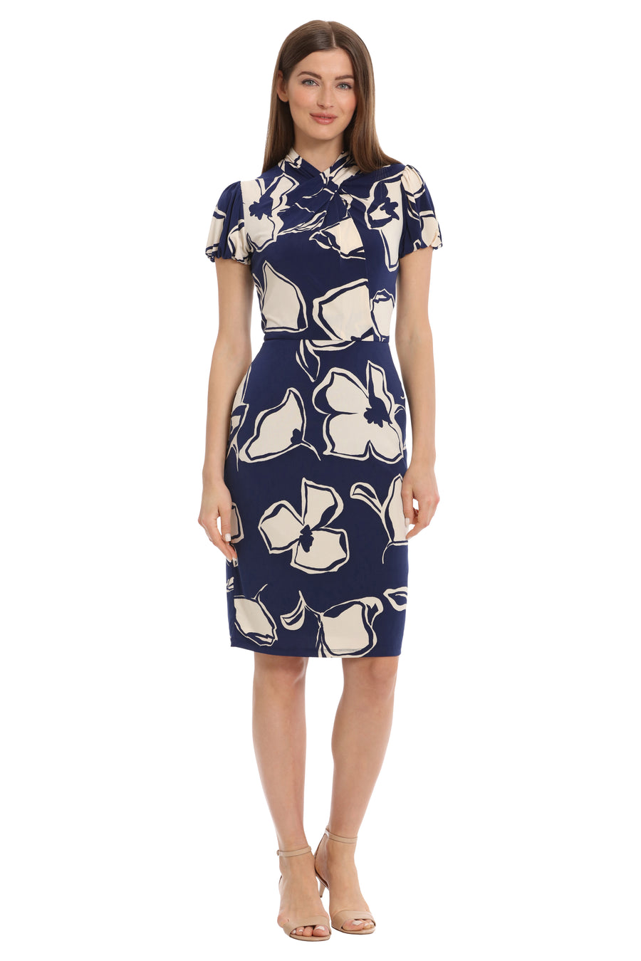 Maggy London Twist Neck Midi Dress, 2 / Black Maggy London Twist Neck Midi Dress, 2 / Black