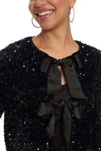 Kennedy Sequin Bow Cardigan