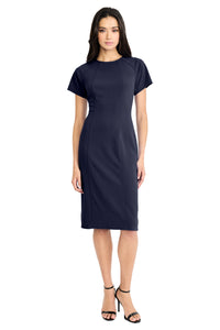 Isabela Short Sleeve Tailored Sheath Dress