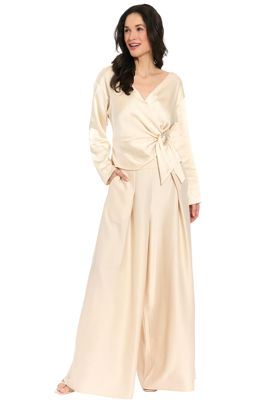 Elms Long Sleeve Wrap Top