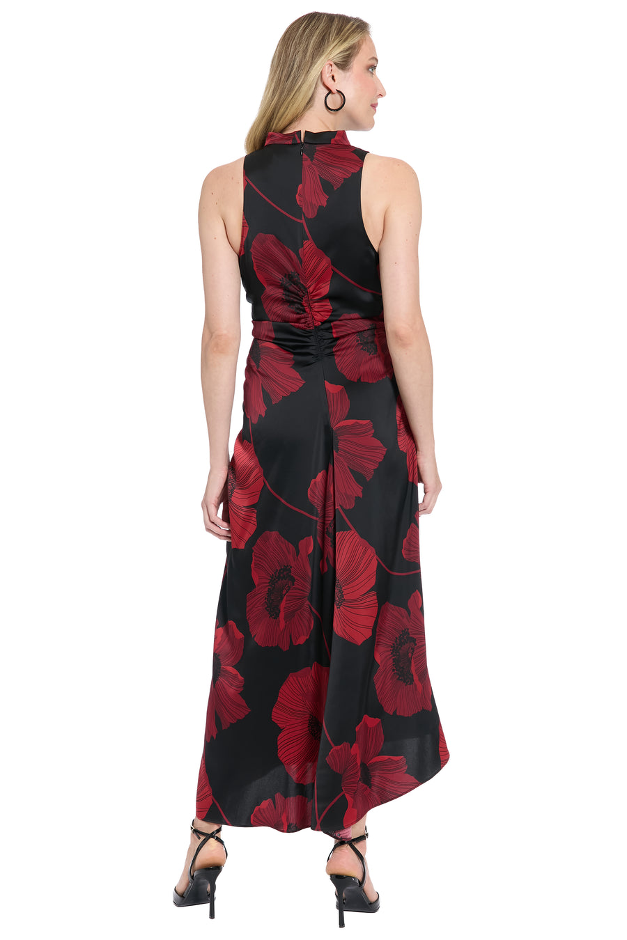 Lisbeth Mock Neck Halter in Charmeuse Sheath Sleeveless | London Times Maggy London Lisbeth Mock Neck Halter in Charmeuse Sheath Sleeveless | London Times Maggy London