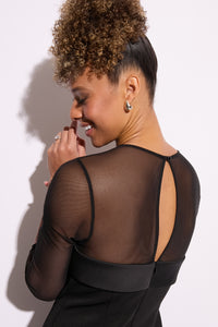 Leanna Tuxedo Illusion Dress