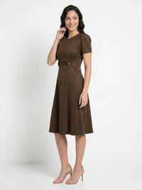 Quill with Short Sleeves in Suede