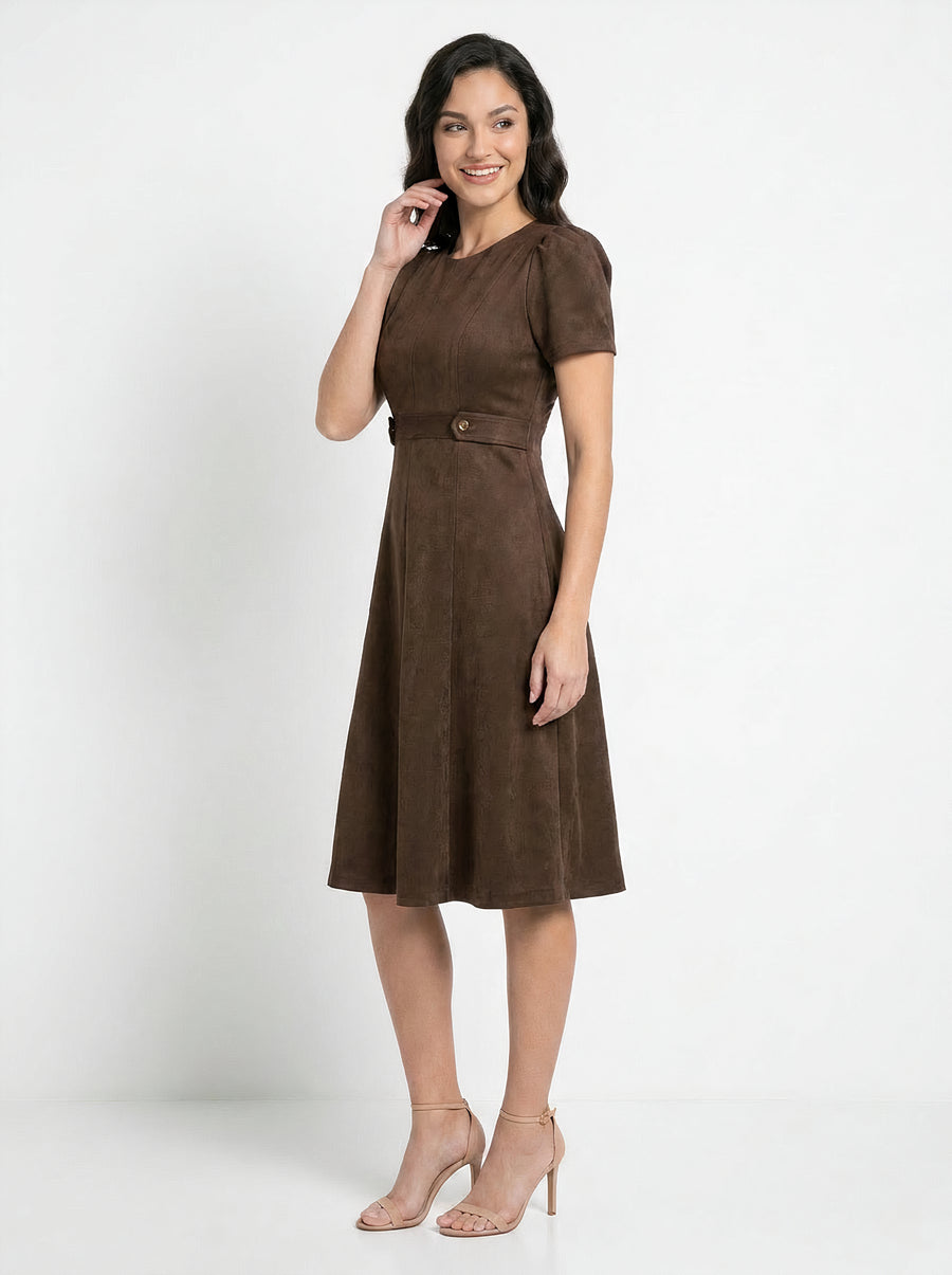 Quill with Short Sleeves in Suede