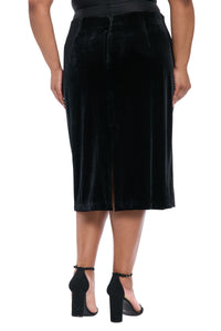 Queens Pencil Skirt in Velvet Skirt