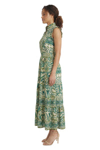 Consuela Sleeveless Maxi in Stamp Patchwork