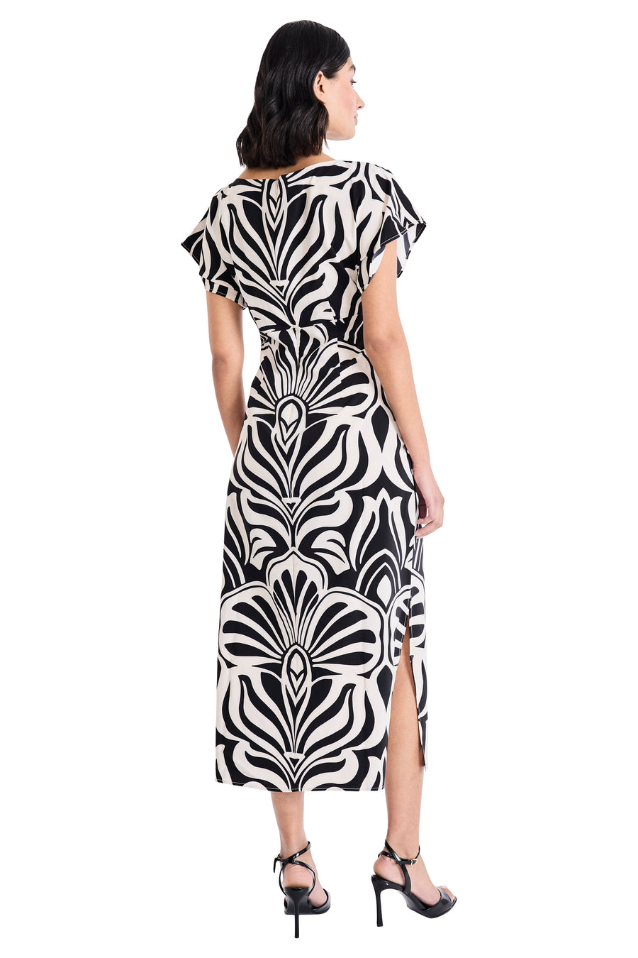 Janna Graphic Print Boat Neck Dress