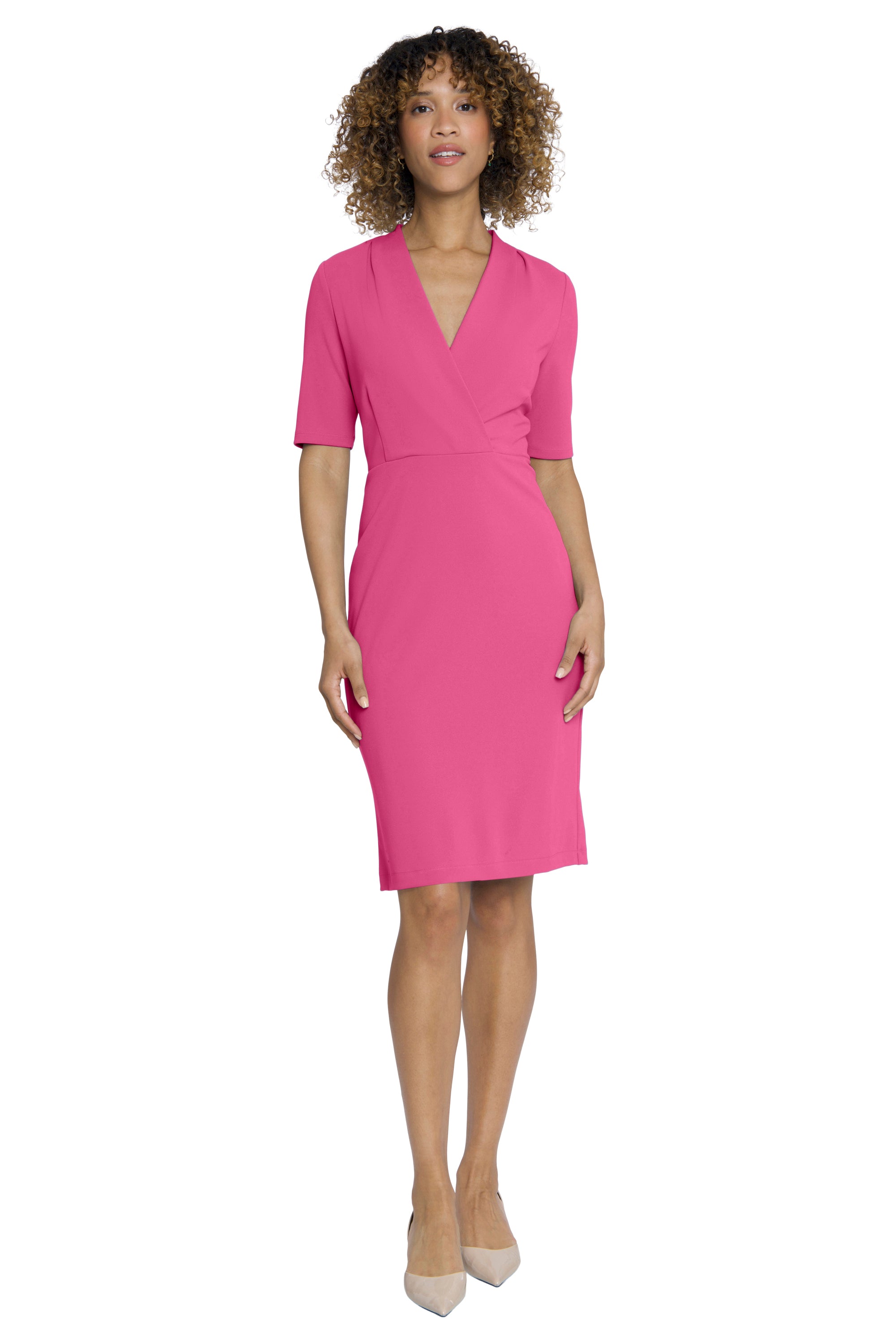 Calvin Klein Women's V-Neck Sleeveless Tie Waist Mini Flare Dress Pink -  Shop Linda's Stuff