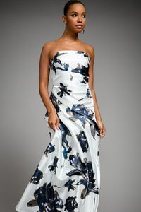 Perrine Floral Strapless Gown