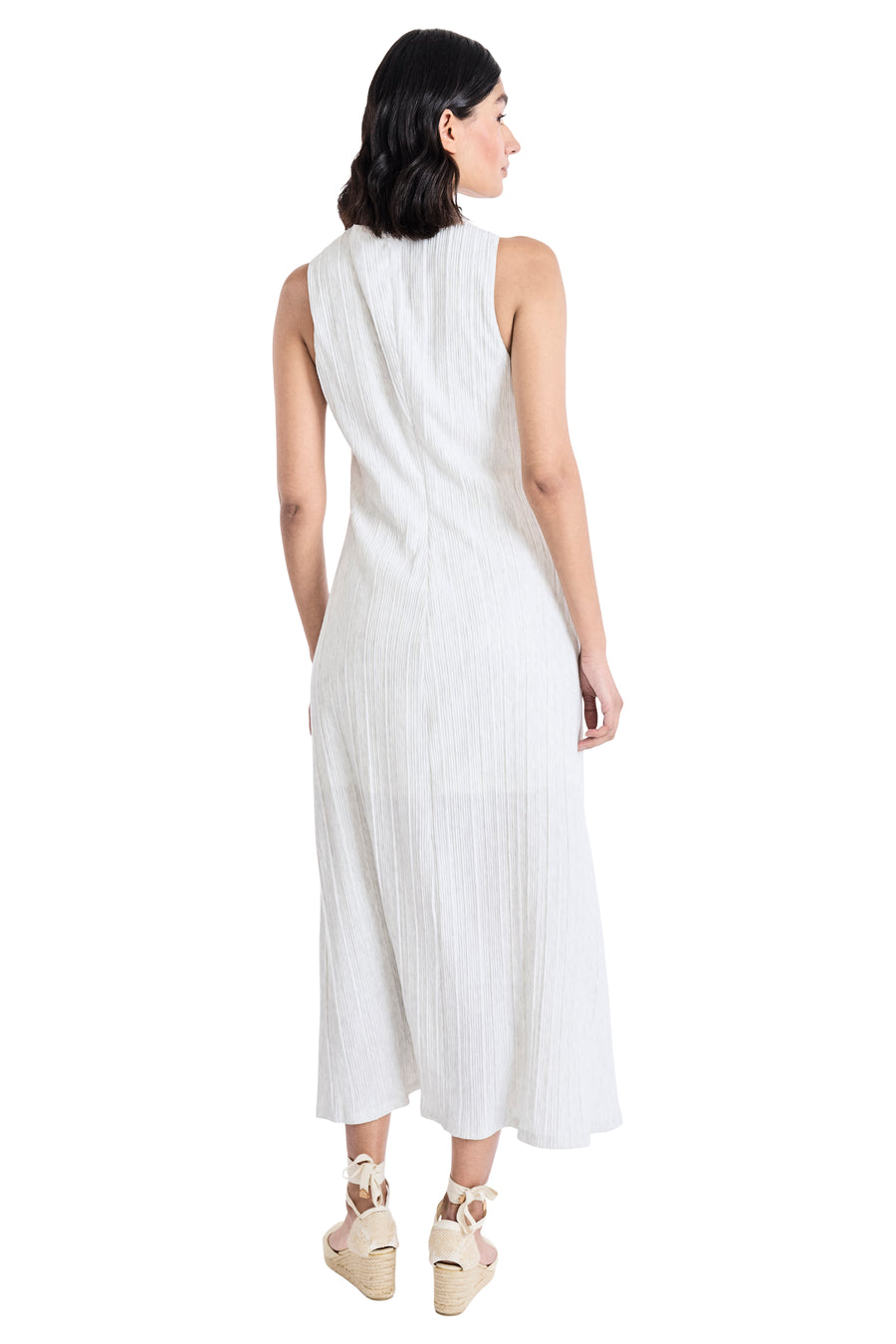 Alexander Textured Stripe Sleeveless Midi
