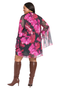 Cecil Ruffle Sleeve Mini Dress