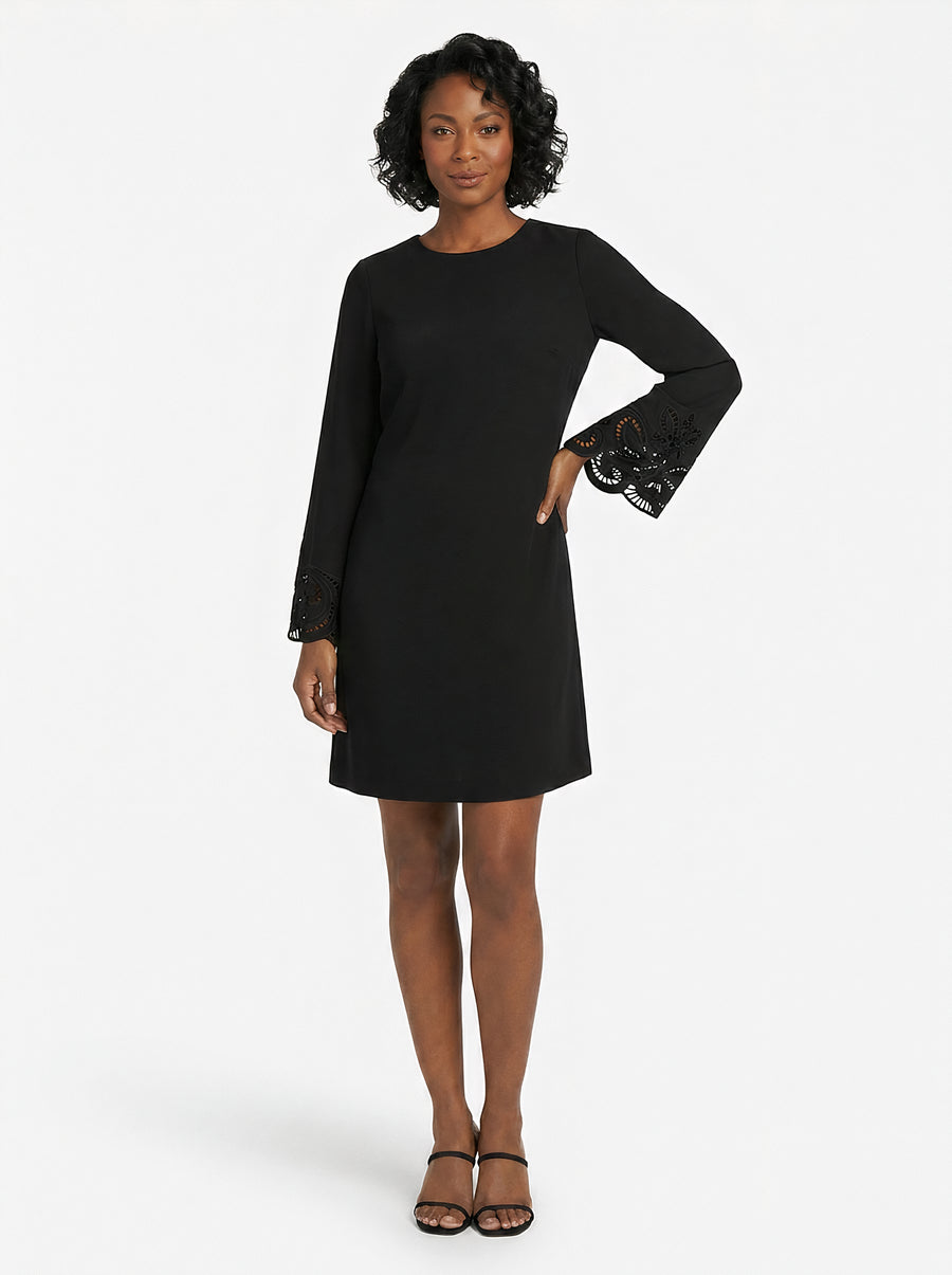 Sue A-Line Botanical with Lace Sleeves