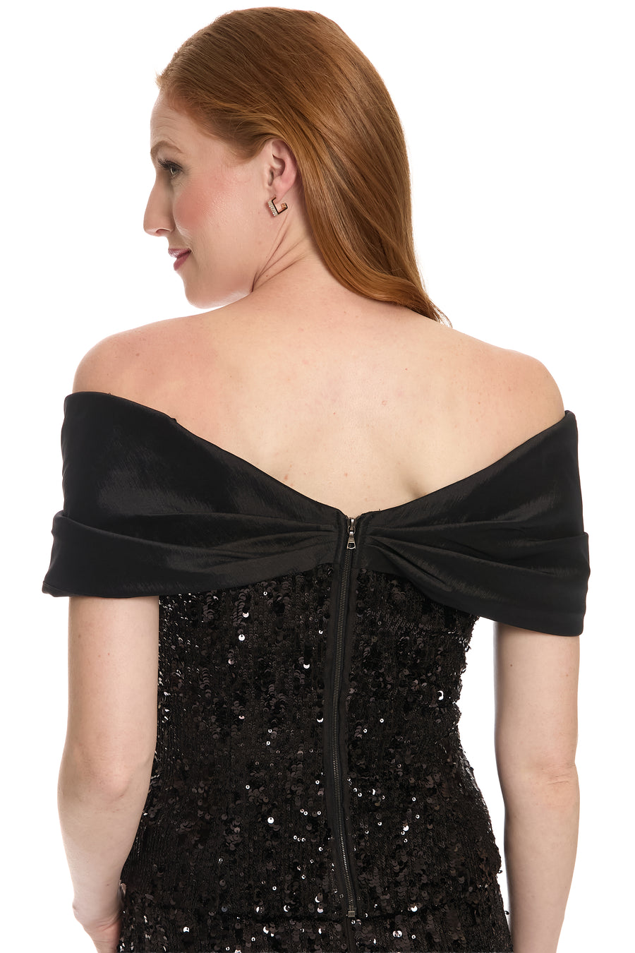 Alanza Off-Shoulder Sequin Top