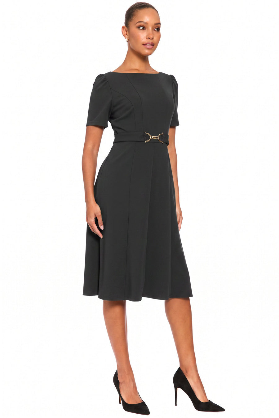 Quill Side Tab Dress with Buckle