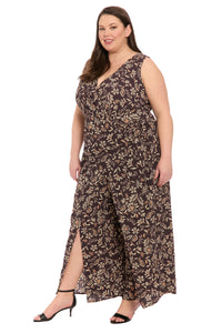 Gaia Jumpsuit: in Floral Dashes