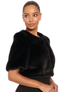 Chavelle Cropped Faux Fur Jacket