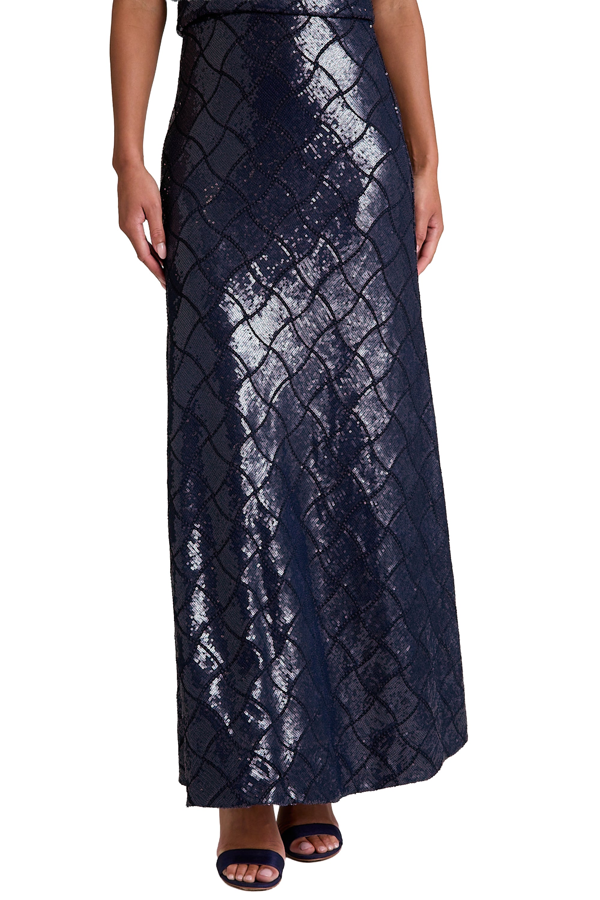 Bryant Diamond Sequin Floor Length Skirt | Muse by Maggy London