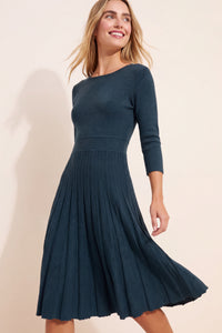 Sybil Pleated Sweater Dress