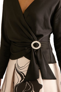 Elms Long Sleeve Wrap Top