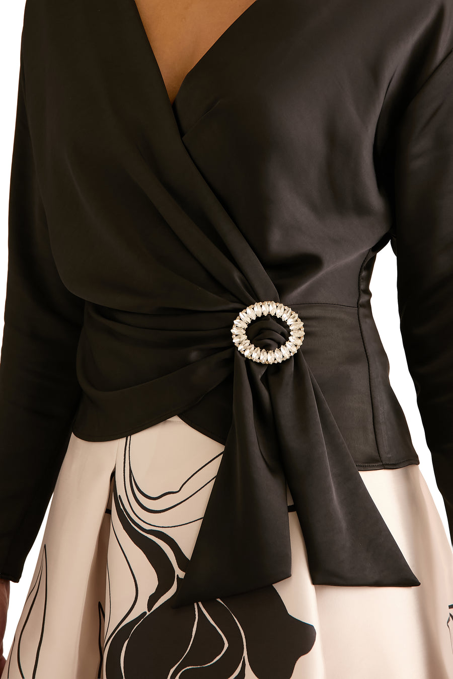 Elms Long Sleeve Wrap Top