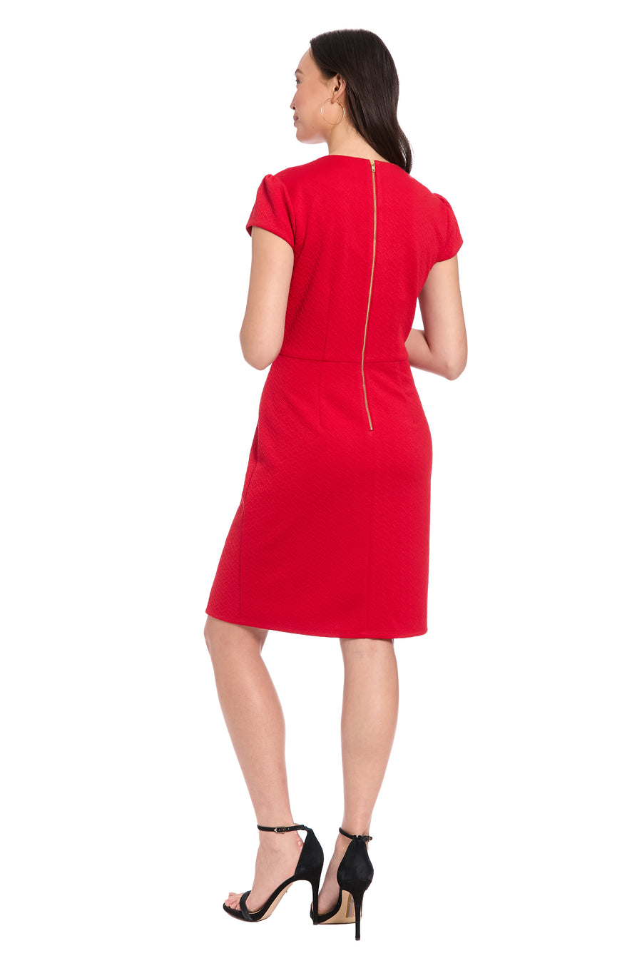 Greer Structured Diamond Knit Dress Sheath Short Sleeve | London Times LIPSTICK RED / Petite / 10p Greer Structured Diamond Knit Dress Sheath Short Sleeve | London Times LIPSTICK RED / Petite / 10p