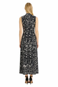 Brigitte Maxi Sleeveless Dress in Inverted Streaks