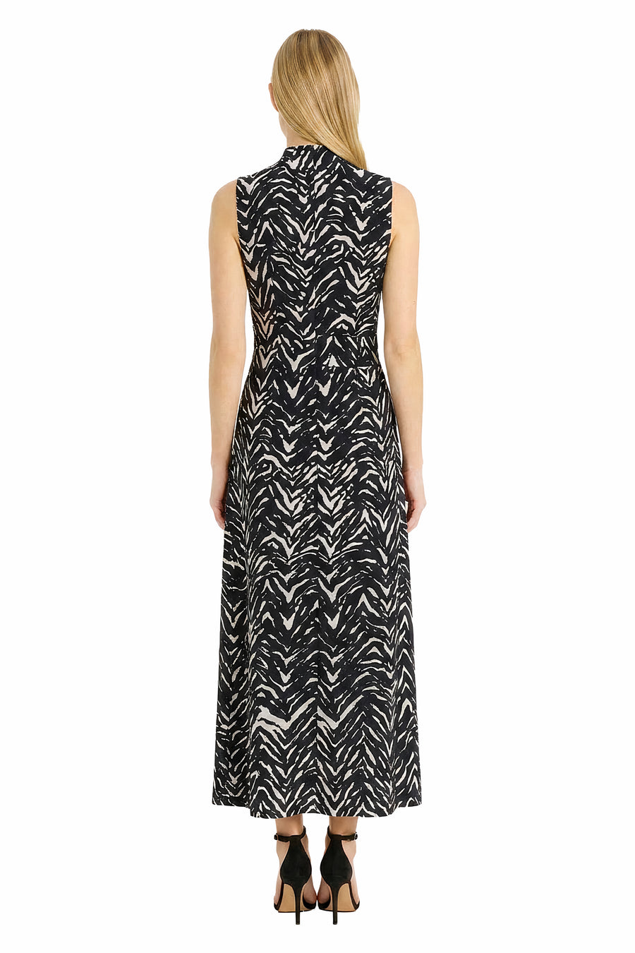 Brigitte Maxi Sleeveless Dress in Inverted Streaks
