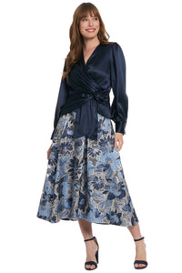 Amy Draped Top Wrap Satin
