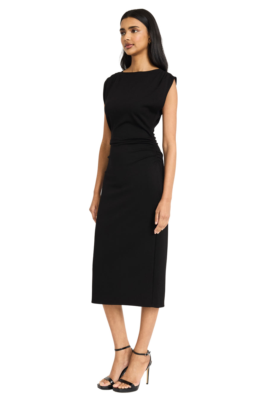 Donna Morgan Women's Boat-Neck Midi Sheath Dress - Black - Size XL Donna Morgan Women's Boat-Neck Midi Sheath Dress - Black - Size XL