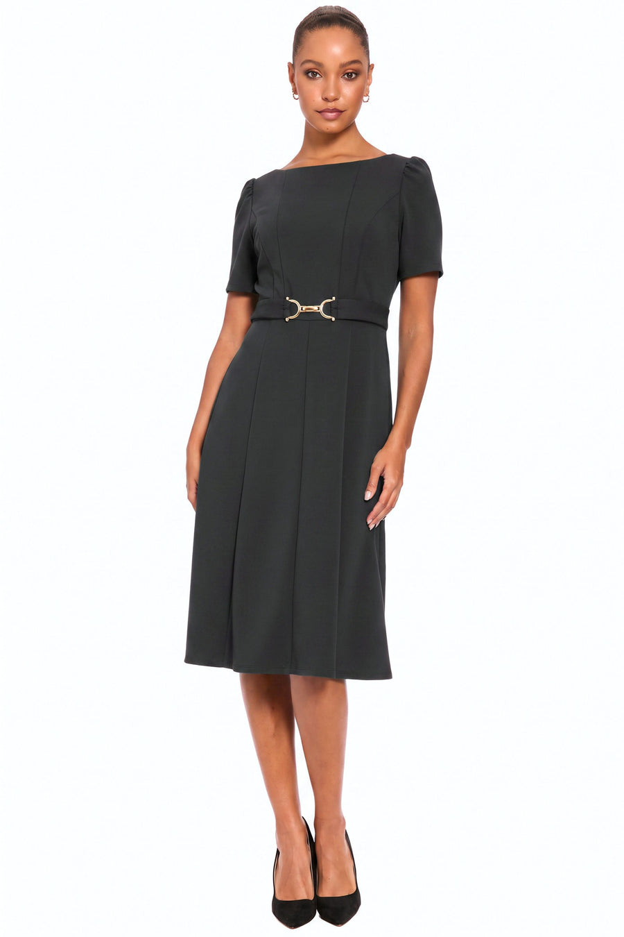 Quill Side Tab Dress with Buckle