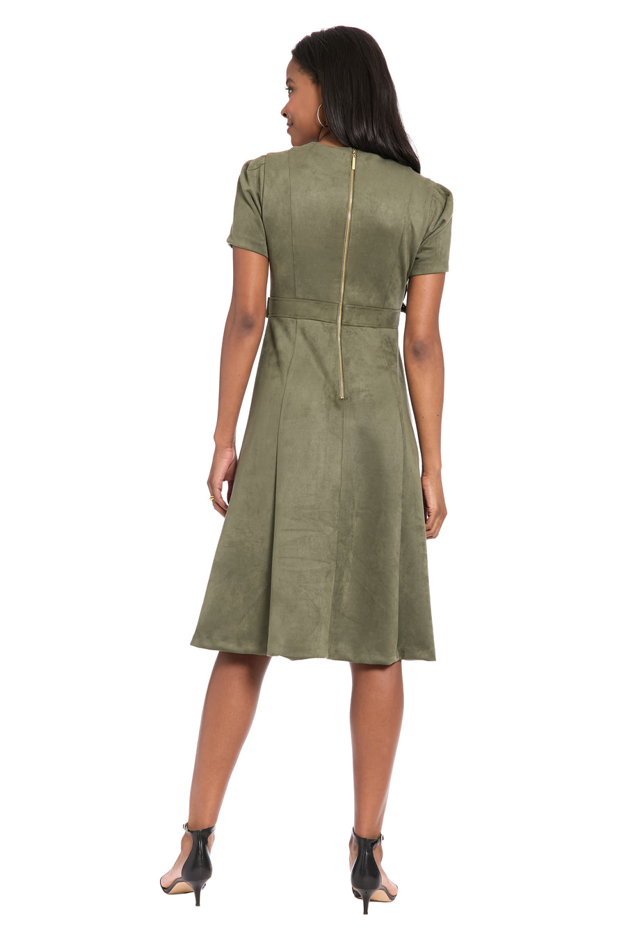 Quill with Short Sleeves in Suede