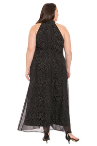 Onyx in Chiffon Pin Dots