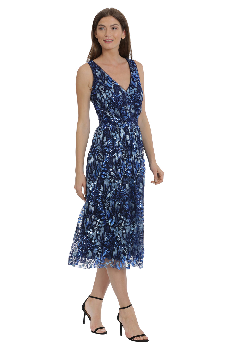 Agnes Embroidered Sequin Fit & Flare Agnes Embroidered Sequin Fit & Flare
